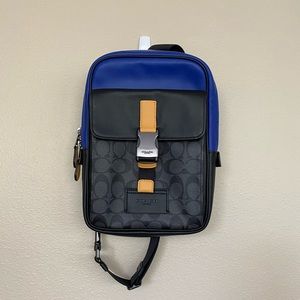 NWT Coach Track Pack In Colorblock Signature Canvas